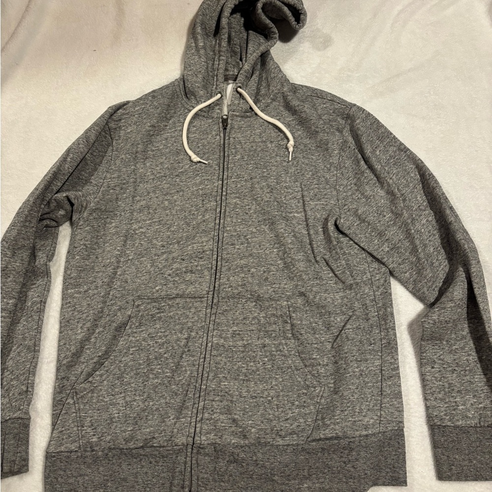 Men’s Large Old Navy Gray Lightweight zipper Jacket with hood